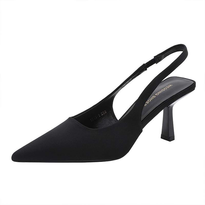 RoseDoris Silk High Heels Women's Black