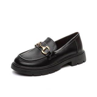 NORTHMORE Microfiber Leather Loafers 3.5cm Women's Black