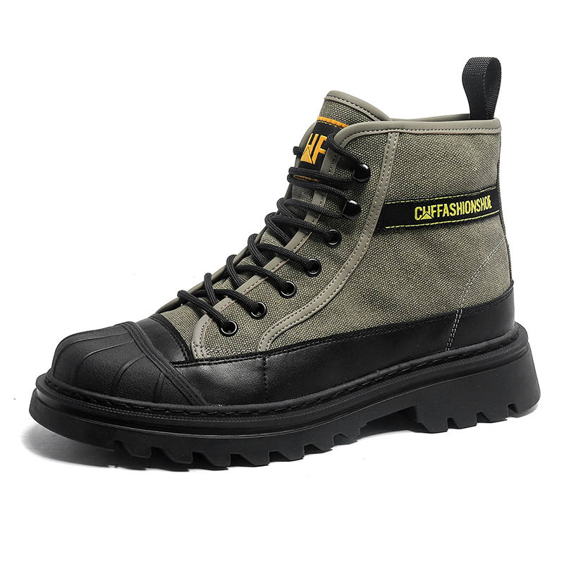 WEISHIBANGWEI WEISHIBANGWEI Canvas Short Combat Boots Men's