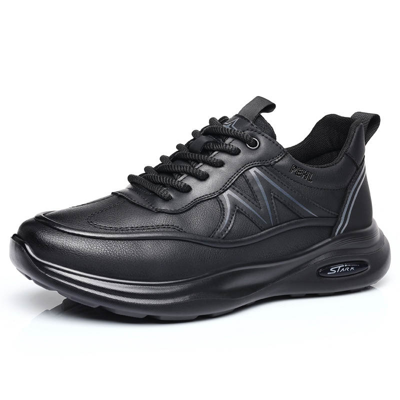 PEHL Top Grain Cow Leather Cushioning Slip Resistant Abrasion Resistant Lightweight Height Increasing Rebound