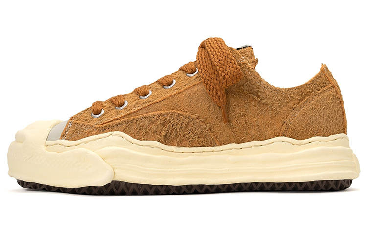 MIHARA YASUHIRO Hank OG Sole Broken Leather Low top Stylish Skateboarding Shoes Unisex Brown