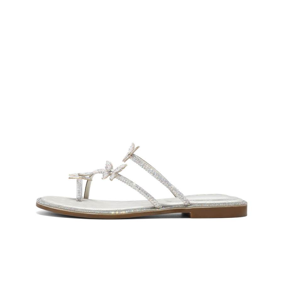 BELLE BELLE Slide Slippers Women's Silver