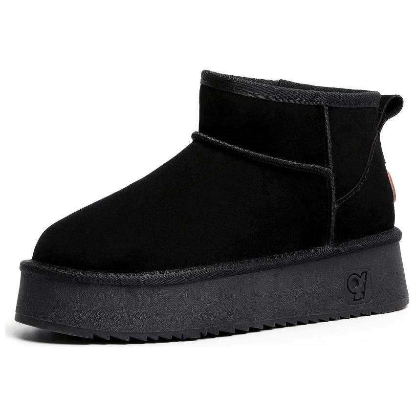 JIETEGONGYANG Cow Suede Height Increasing Snow Boots Women's