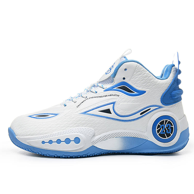 TOMAY Leather Cushioning Slip Resistant Rebound Cushioning Slip Resistant Rebound Mid top Basketball Shoes Unisex