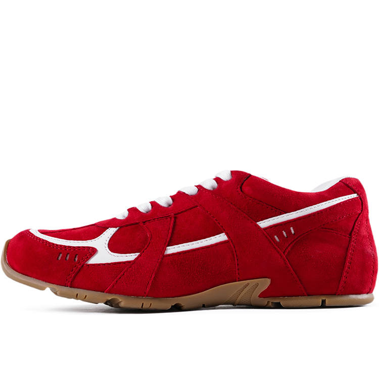 CICIFOR Cow Leather Slip Resistant Low top Casual Shoes Women's Red