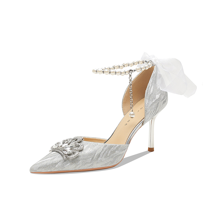 Ainer-cat Ainer cat Slim Heel High Heels 8cm Women's Silver