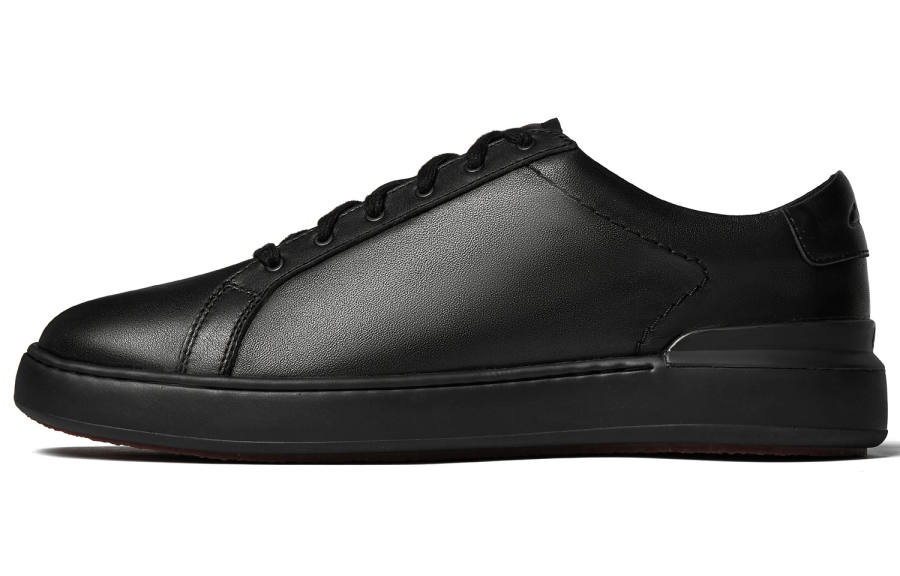 Clarks Cow Leather Abrasion Resistant Low top Skateboard Shoes Men's Black