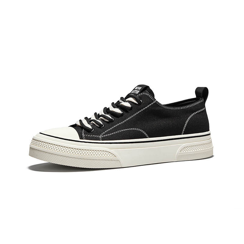 Hautton Jeans Abrasion Resistant, Breathable, Lightweight Low top Canvas Shoes Unisex Black