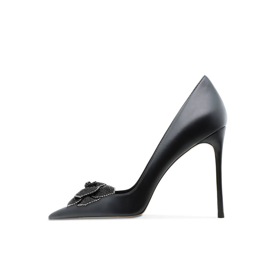 Ganxiaojie Slim Heel High Heels Women's Black