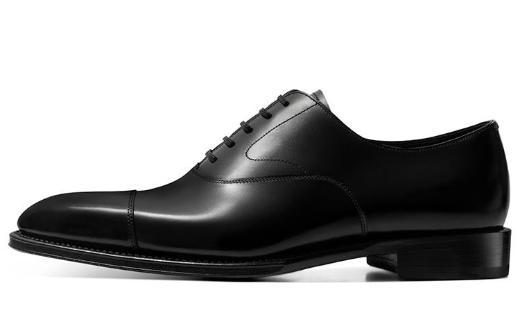 THOM WILLS Business Old Money Style Fashion Versatile Calfskin Oxford Shoes Dress Shoes Men's Black