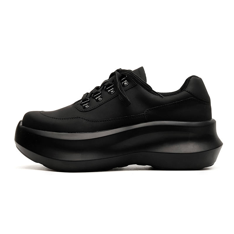 PINYI Microfiber Leather Casual Shoes Men's Black
