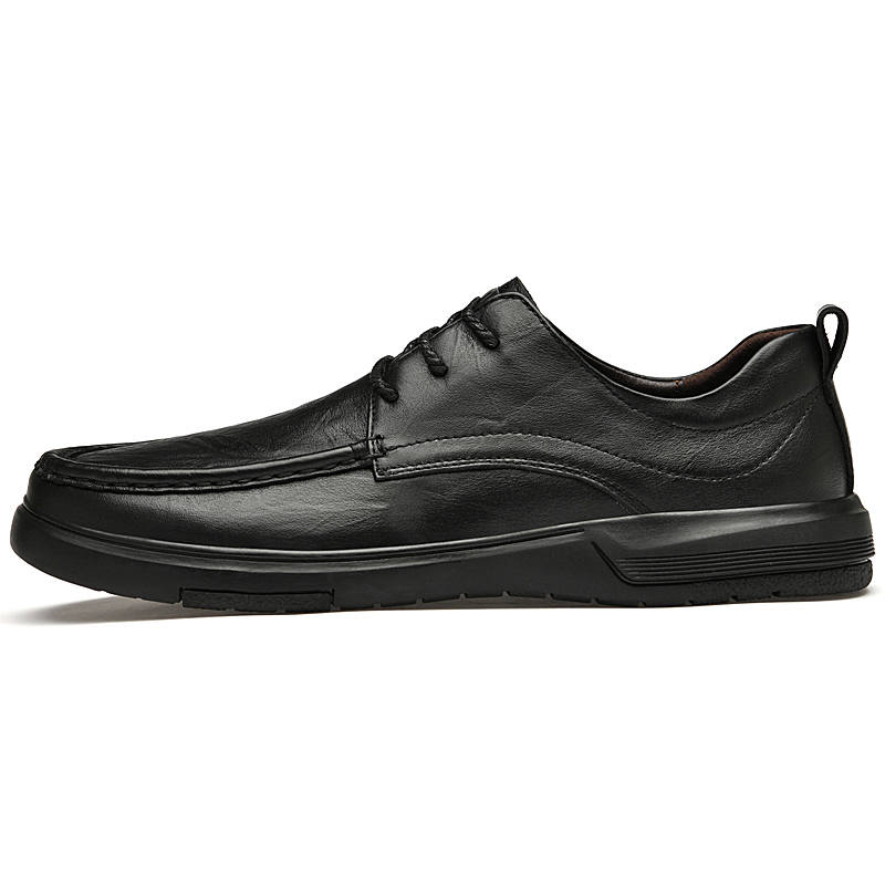 XIMO BULL Casual Leather Shoes Men's Low Top Black/Brown