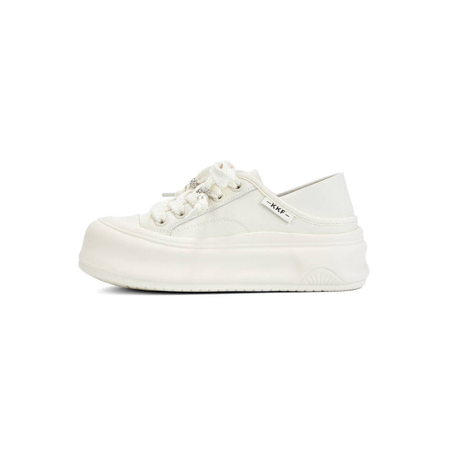KEKAFU Artificial Leather Slip Resistant, Abrasion Resistant, Height Increasing Low top Skateboard Shoes Women's