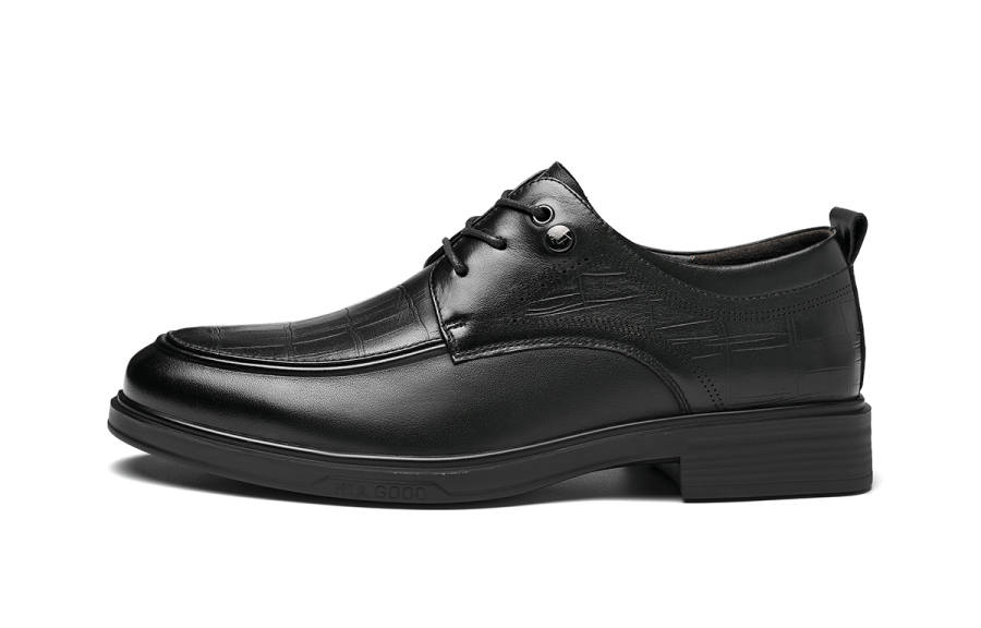 HLA Top Grain Cow Leather Casual Leather Shoes Men's Black