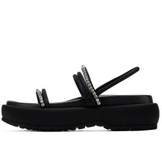 GG-CC GG CC Rhinestone Platform Sandal 5.5cm Women's Black