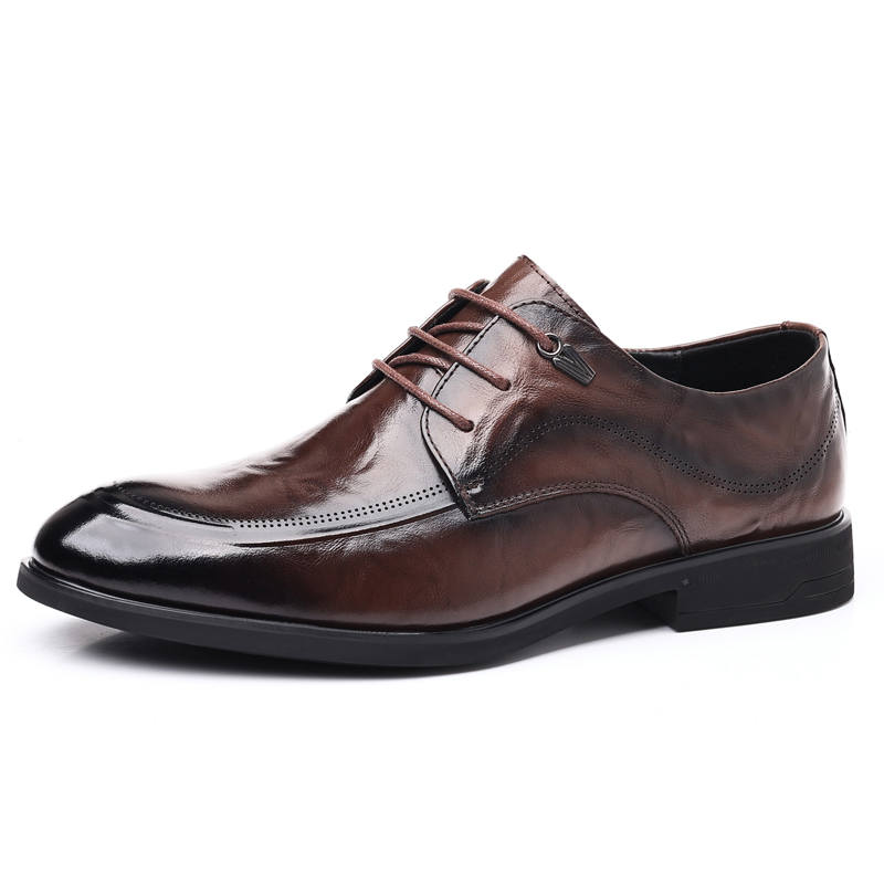 SHUPATE Dress Shoes Men's Low Top Black/Brown