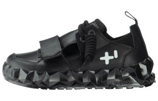 OTZSHOES Cow Leather Low top Stylish Skateboarding Shoes Unisex Black