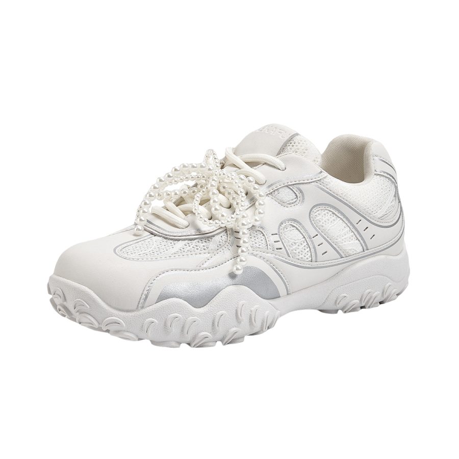 KEKAFU Fabric Slip Resistant And Breathable Slip Resistant And Breathable Low top Chunky Sneakers Women's