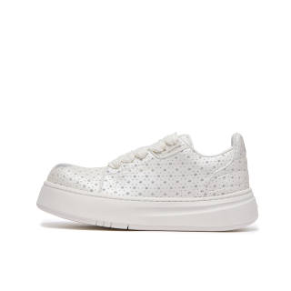 LeStream Microfiber Leather Low top Skateboard Shoes Women's White