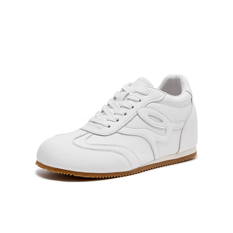 CHIBANG Cow Leather Lightweight Low top Casual Shoes Women's White