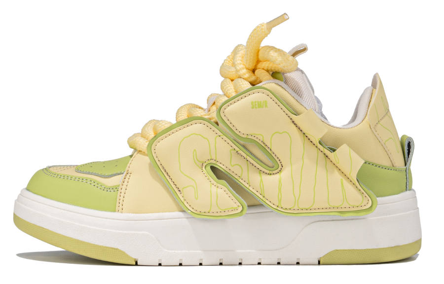 SEMIR Abrasion Resistant Slip Resistant Abrasion Resistant Slip Resistant Low top Skateboard Shoes Women's Light Yellow
