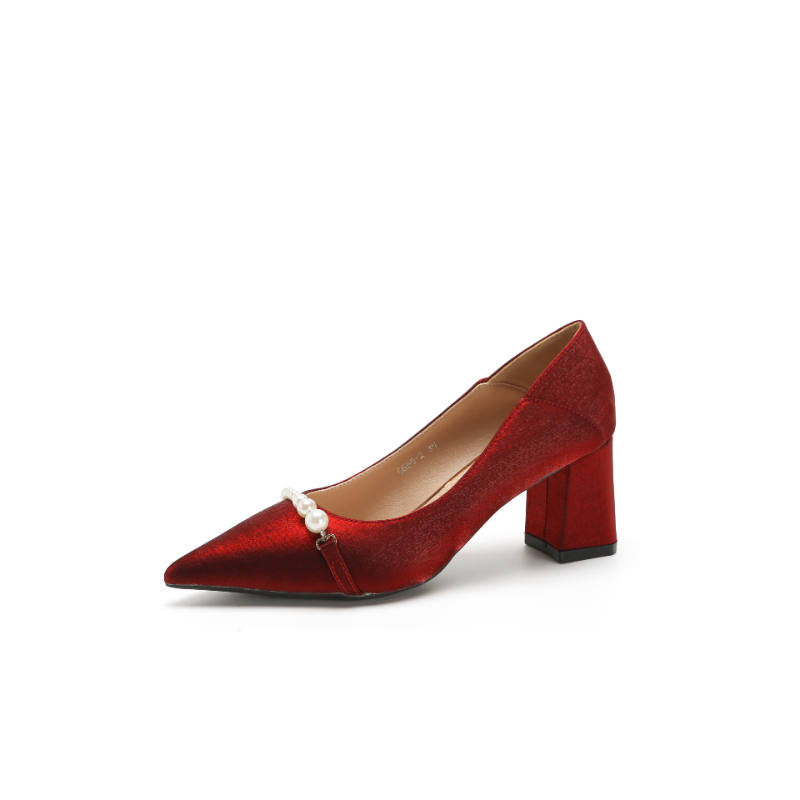 QITUMAUL Chunky Heel High Heels Women's