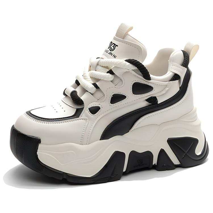 Shangjinni Lightweight Height Increasing Lightweight Height Increasing Low top Chunky Sneakers Women's