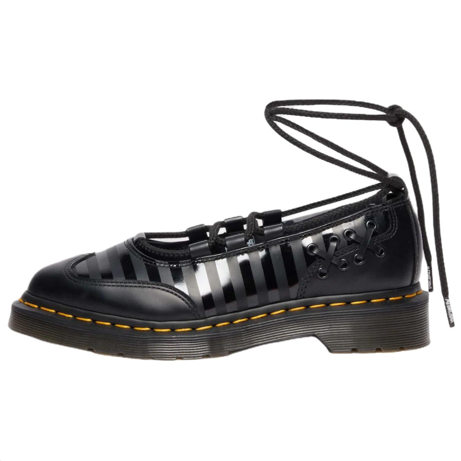 Dr.Martens WEDNESDAY x Dr.Martens ELPHIE II Leather Casual Shoes 3cm Women's Black
