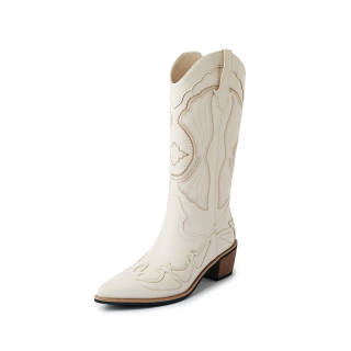 Naiyee Knee High Boots Women's Ecru/Brown