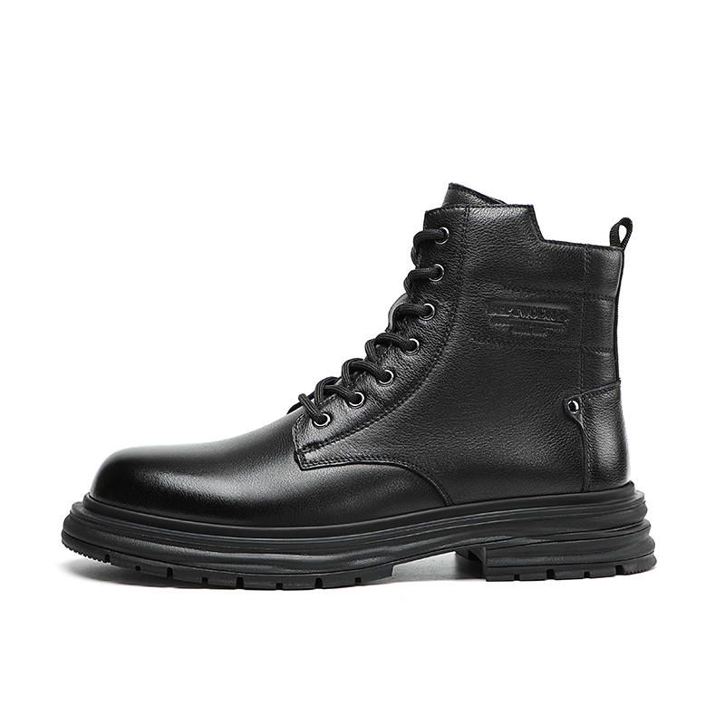 SEPTWOLVES SEPTWOLVES Top Grain Cow Leather Short Combat Boots Men's HD