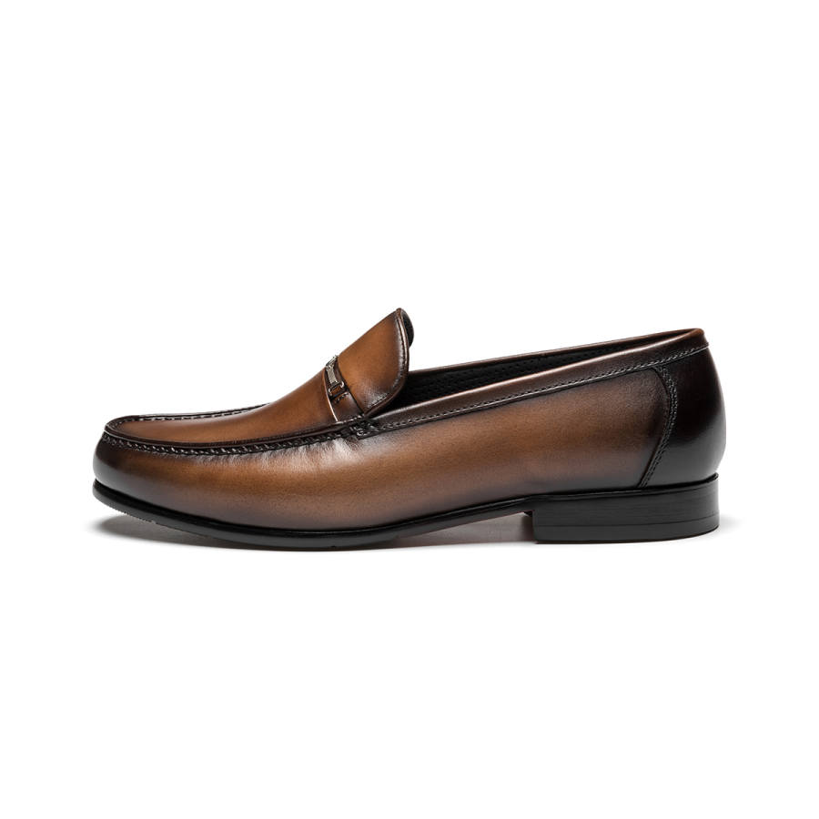 J.BENATO Cow Leather Dress Shoes Men's Coffee