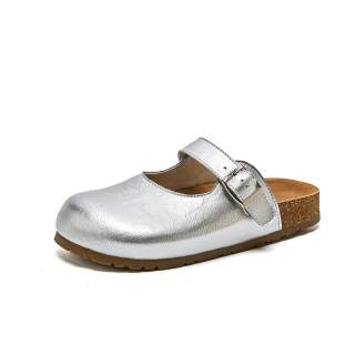 Mr.shang Abrasion Resistant Closed Toe Slippers Women's Silver