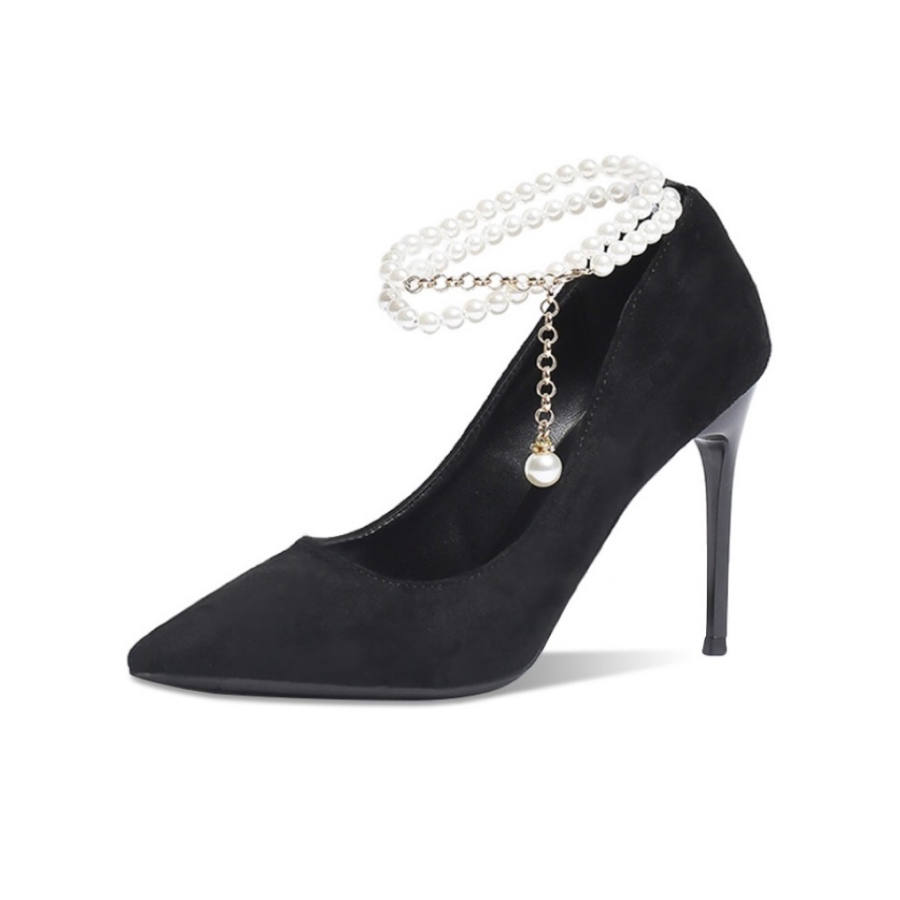 HKCP Slim Heel High Heels Women's Black