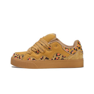 FERW Caramel Leopard Trail, Leopard Coverage Height Increasing Breathable Slip Resistant Moisture Wicking Low top