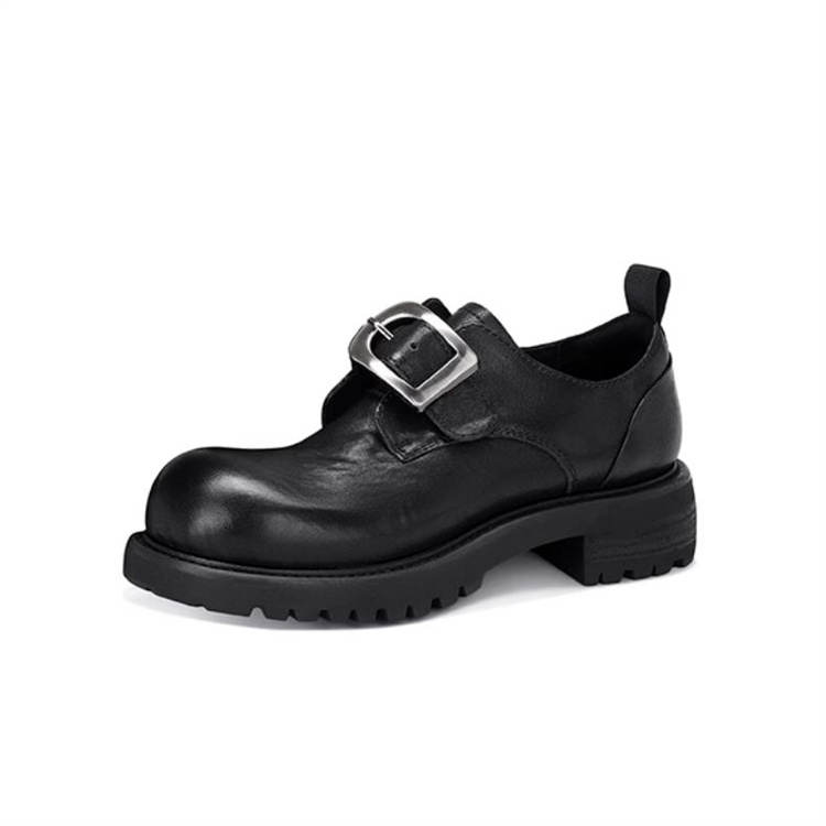 JESSICA SOPHIA Top Grain Cow Leather Loafers 4cm Women's