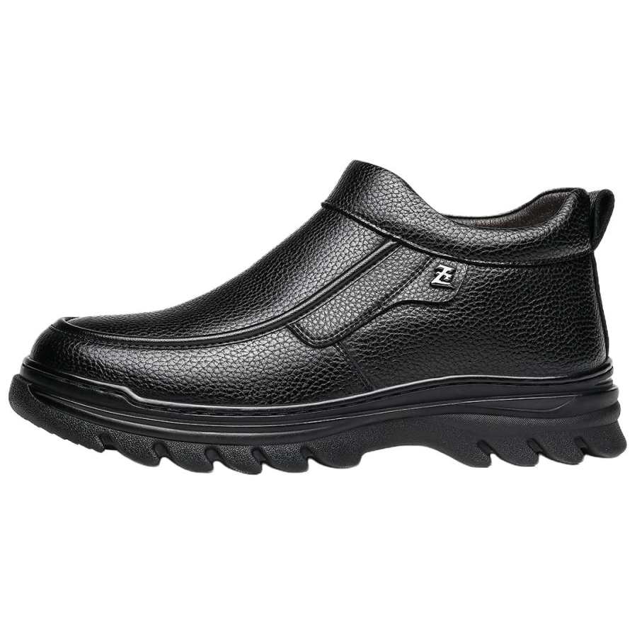 CHINT CHINT Casual Leather Shoes Men's Low Top Black