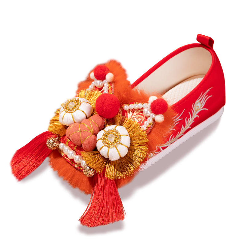 WUXIUYUAN Dance Embroidery Casual Single Shoes Women's