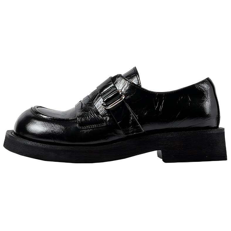 MIAOLV Pu Casual Shoes 3.5cm Women's Black