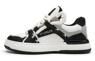 SMILEY French Smiley Face Leather All Season Stylish Skateboarding Shoes Men's