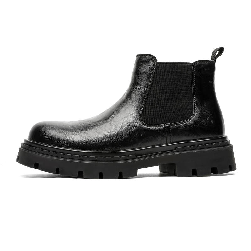 CHILANG CHILANG Pu Chelsea Boots Men's Black