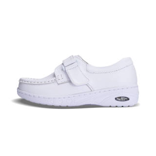 FEIYING Cow Split Leather Loafers Women's White