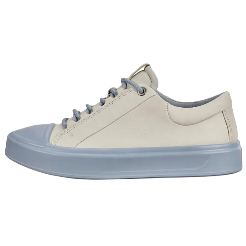 Ecco FLEXURE T CAP Leather Breathable Low top Skateboard Shoes Women's Blue White