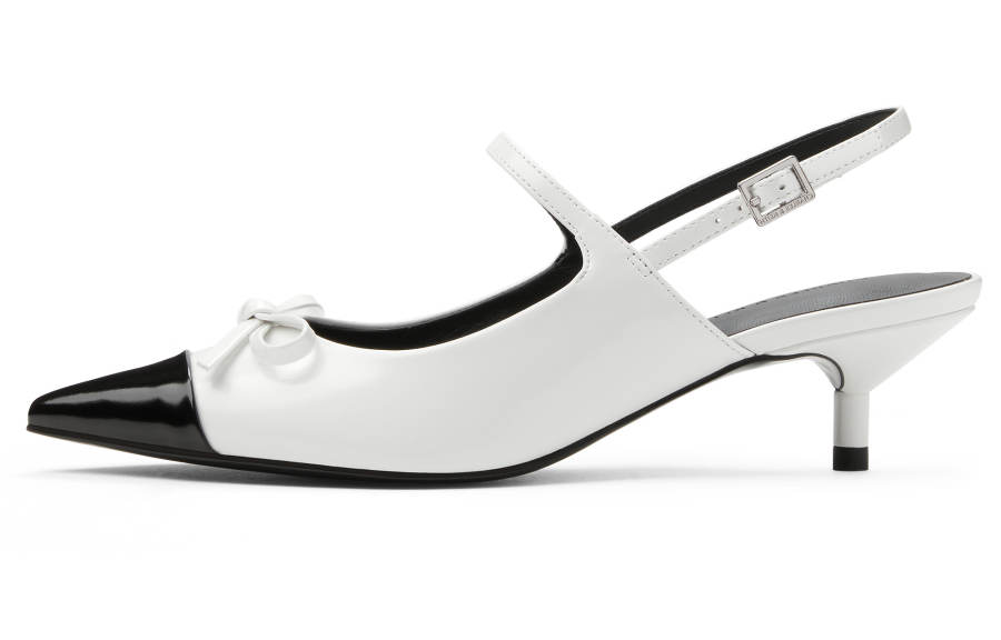 CHARLES&KEITH Small CK Bowknot New Chinese Style Pu Casual Shoes 5.3CM Women's
