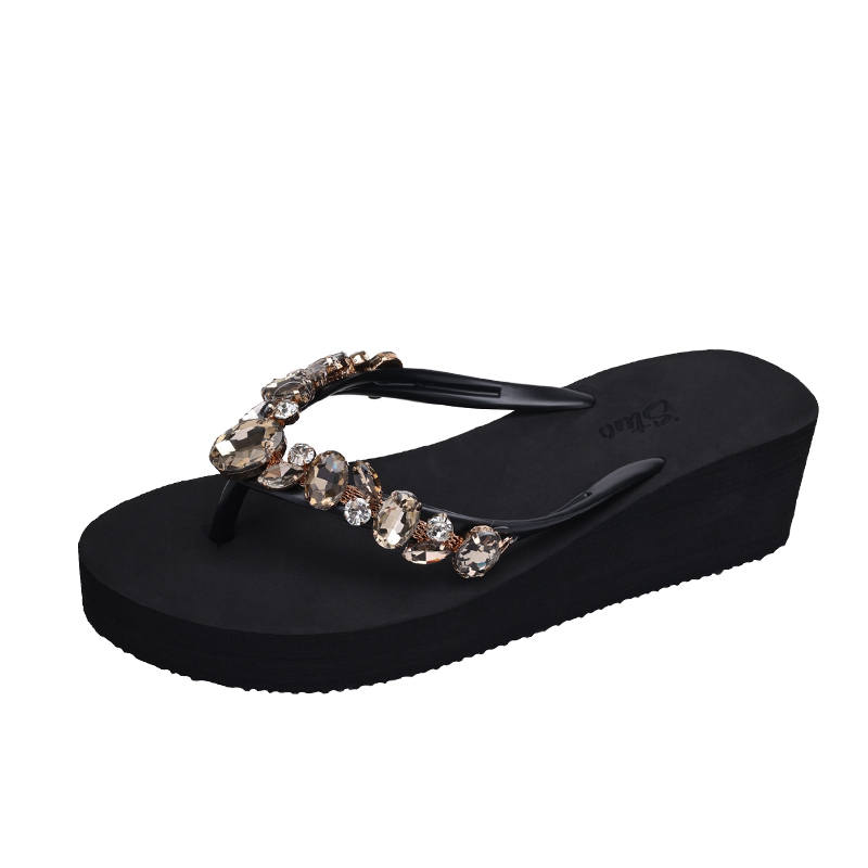 OLDDESIRE Abrasion Resistant Flip Flops Women's Wilderness Black