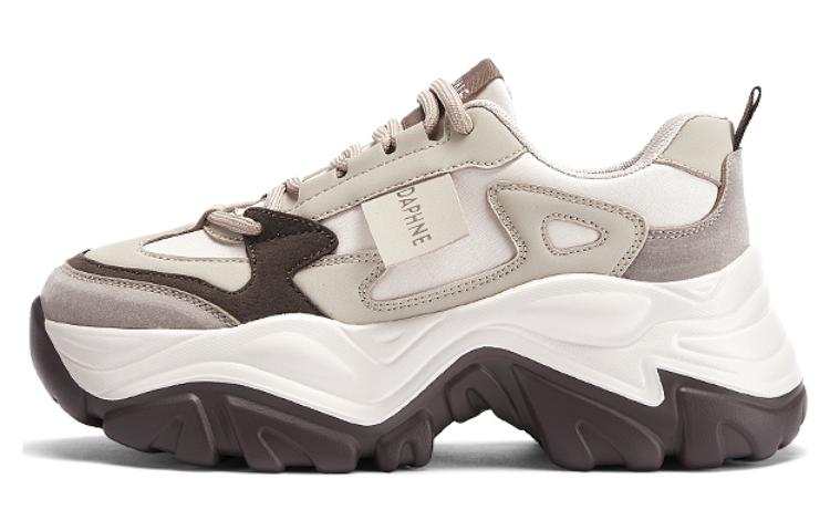 DAPHNE Synthetic Leather Low top Chunky Sneakers 6cm Women's Coffee