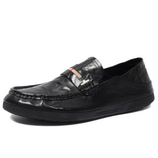 Bansley Top Grain Cow Leather Men's Casual Shoes Men's Black