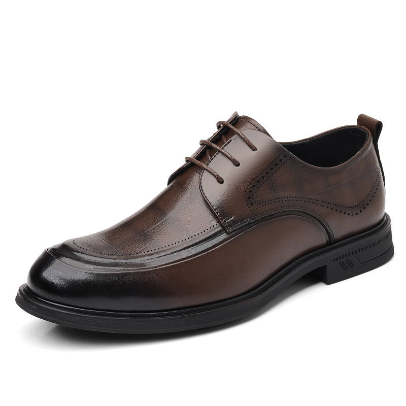 DAOTUSEN Dress Shoes Men's Low Top Black Brown