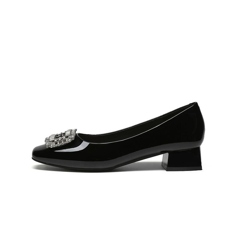 DAPHNE DAPHNE Pu Chunky Heel High Heels 3.2cm Women's