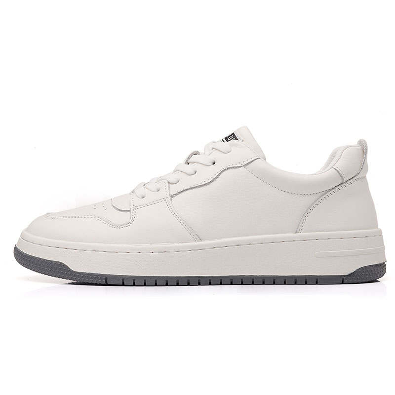 POPULAR ROUSE PR Top Grain Cow Leather Low top Skateboard Shoes Men's White