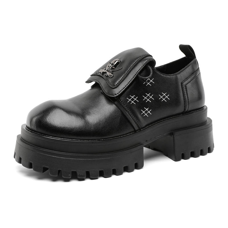 SOBB SOBB Casual Leather Shoes Men's Low Top Black/Silver/White